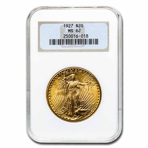 1927 $20 Saint-Gaudens Gold Double Eagle MS-62 NGC